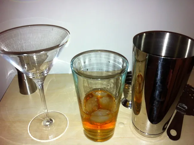 The ingredients pre-shake The ingredients pre-shake